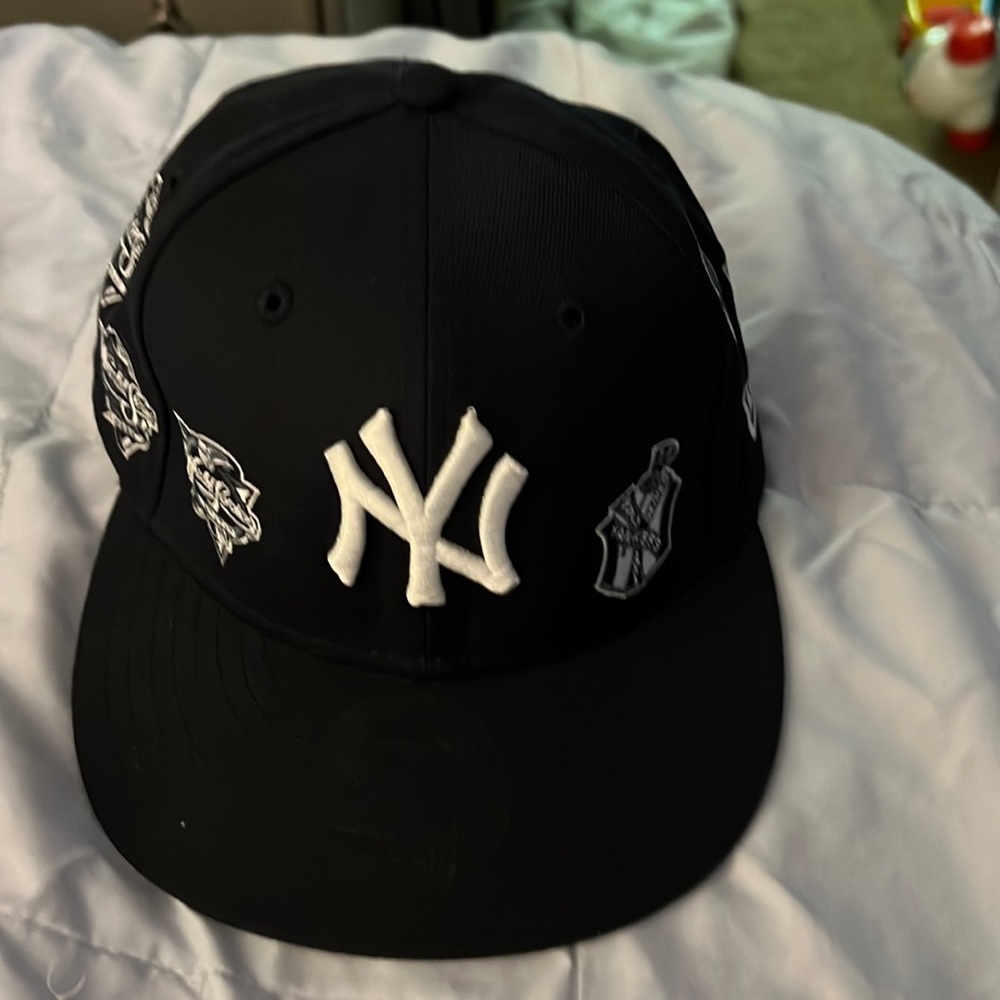 Navy Blue NY Yankees 75th World Series Side Patch New Era 59Fifty fitted